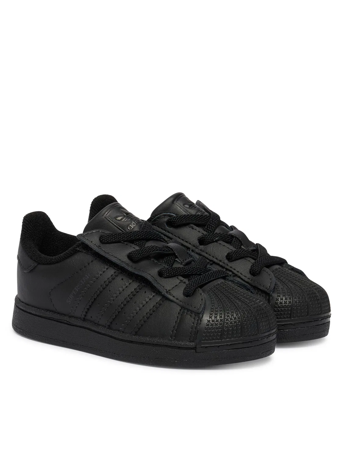Кроссовки для мальчика Superstar Comfort Closure Elastic Lace Adidas, черный — фото 2