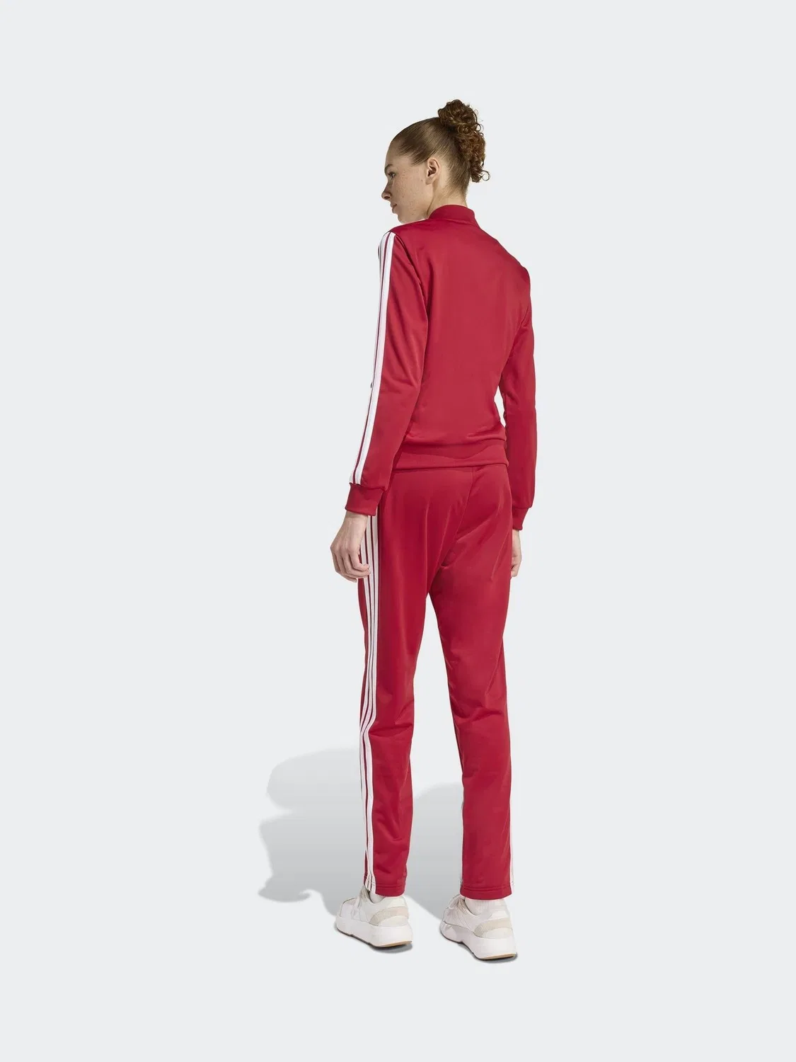 Спортивный костюм, трикотаж, Essentials 3-Stripes adidas, темно-красный — фото 3