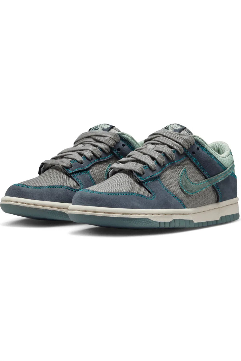 Кроссовки детские баскетбольные Dunk Low Nike, Pencil Point/Obsidian/Steam