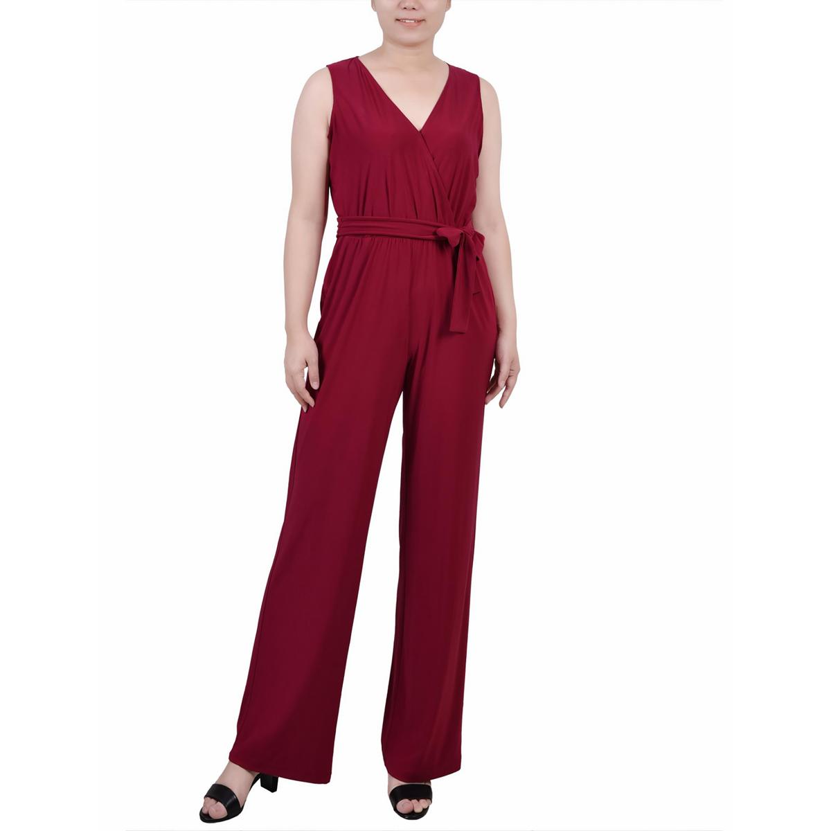 

Petites женский трикотажный комбинезон в горошек NY Collection, цвет beet red