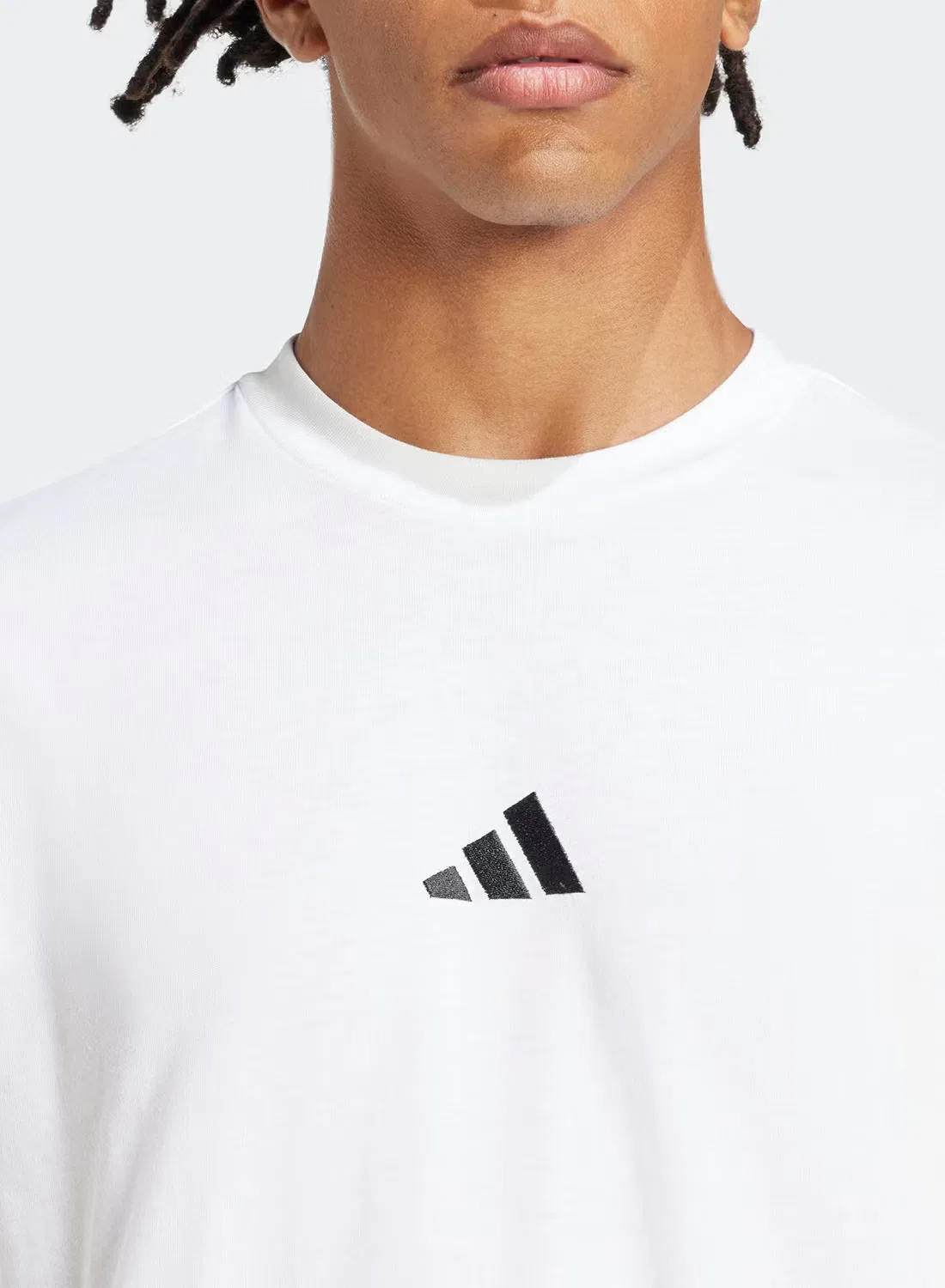 Футболка с принтом 3-Stripes Adidas, белый — фото 4