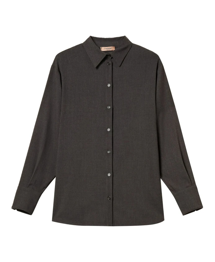 

Рубашка цвета антрацита Twinset, коричневый