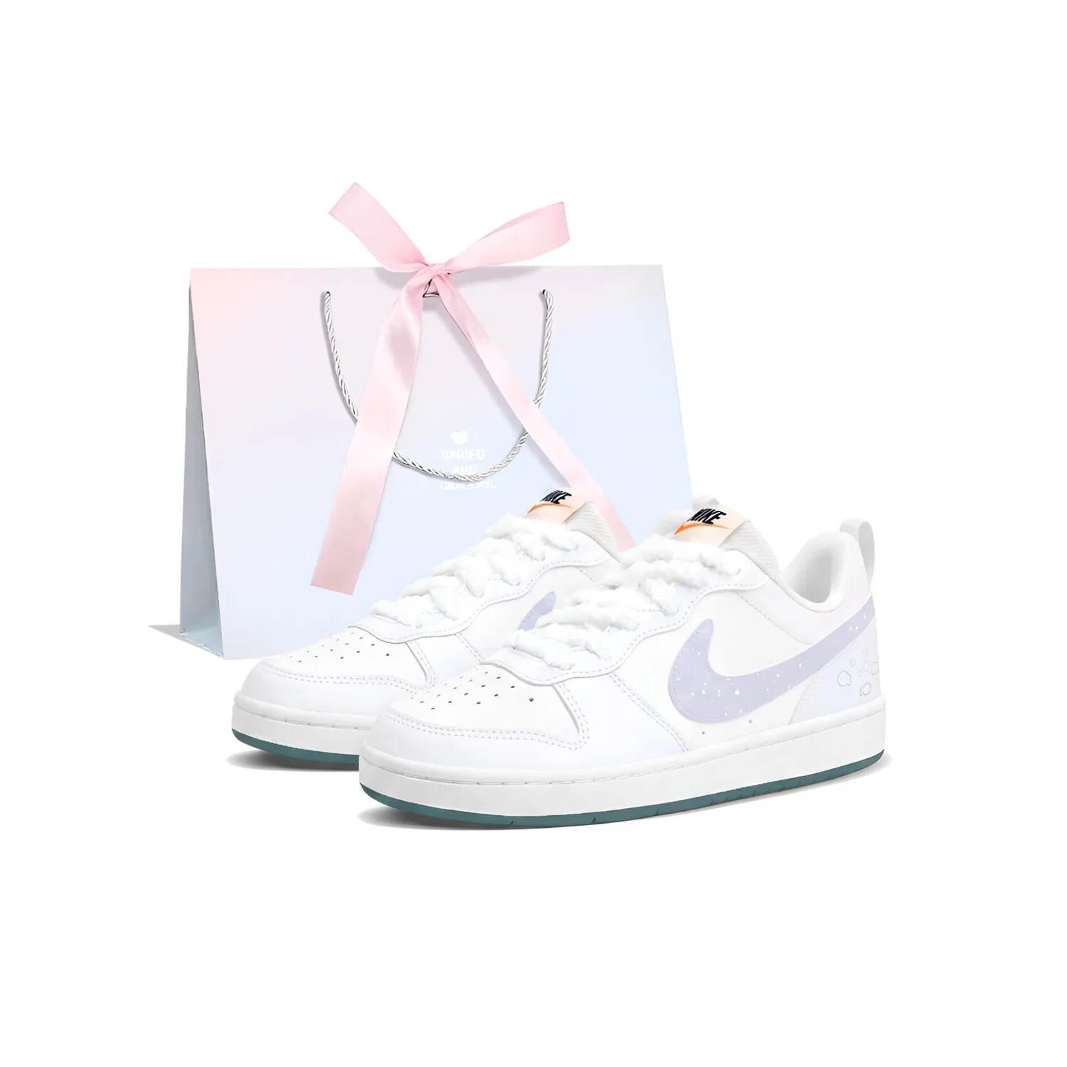 Детские кроссовки для скейтбординга с низким верхом Nike Court Borough 2, Light Blue