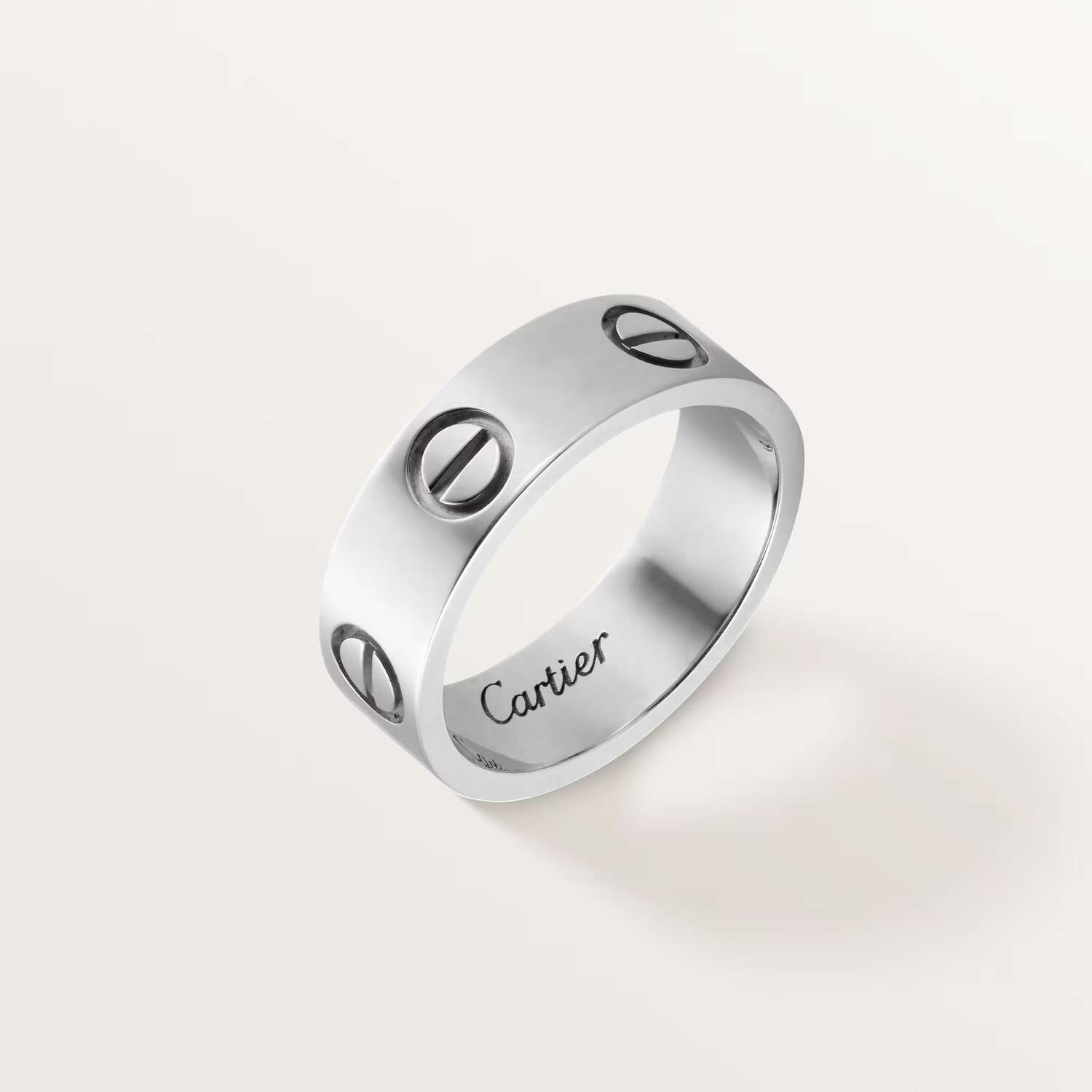 Кольцо Cartier Love, белое золото — фото 2