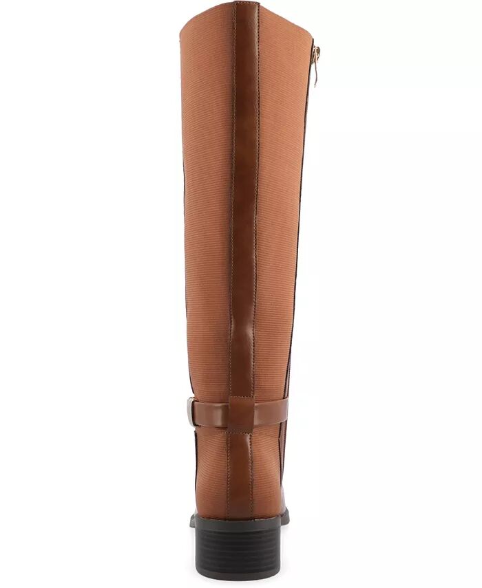 Женские сапоги Londyn Wide Width до колена для верховой езды Journee Collection, коричневый — фото 3