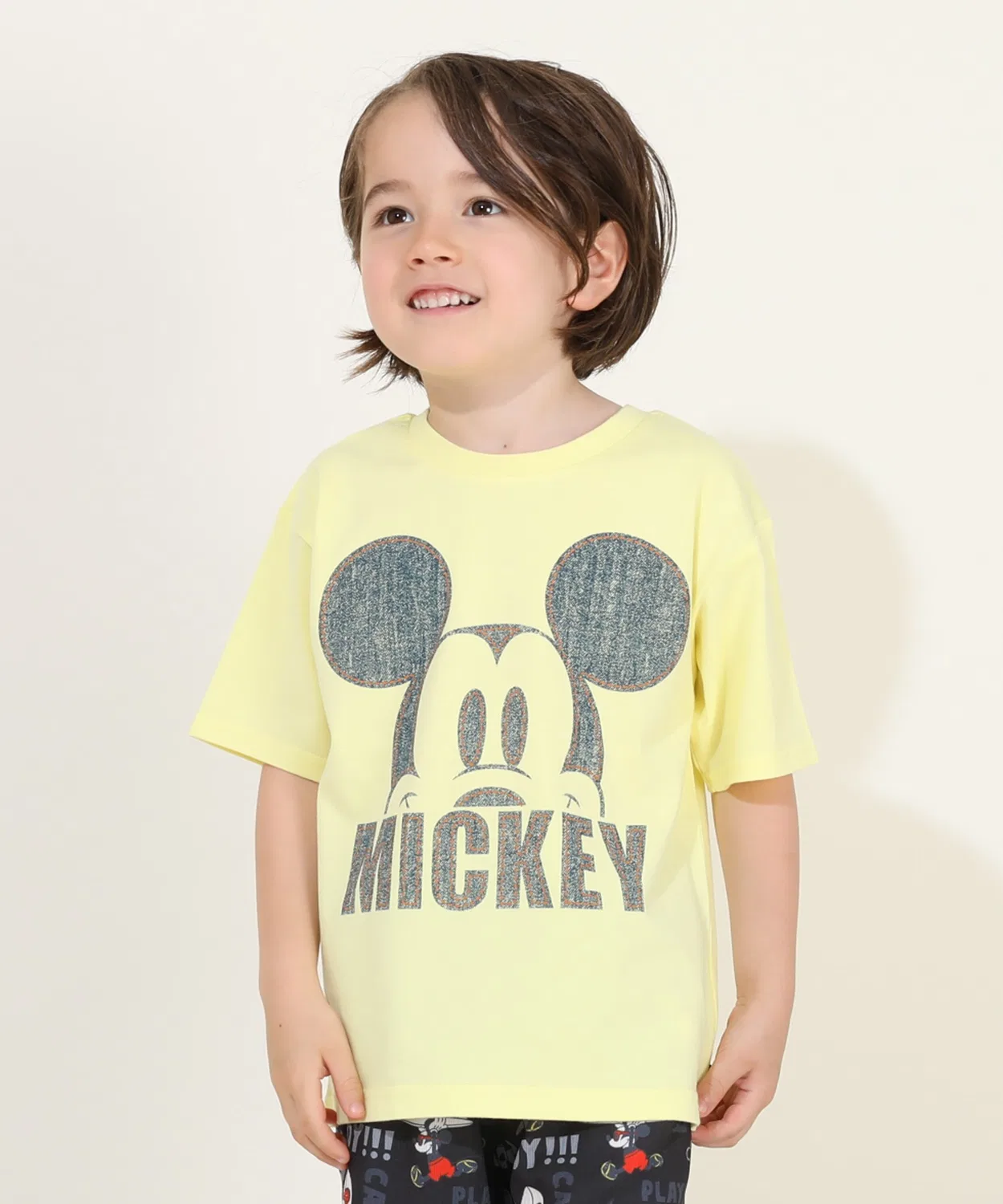 Детская футболка с принтом Disney BabyDoll, деним-арт, Light Yellow
