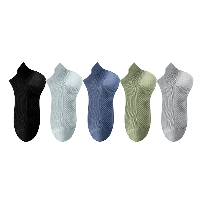 Детские носки-невидимки, набор из 5 пар, MADALLO, Dusty Blue/Blue Gray/Forest Green/Mist Gray/Black