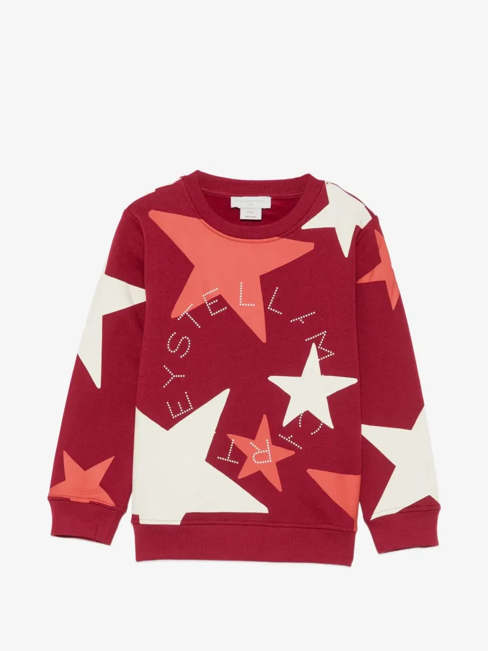 Свитшот со звездным принтом Stella McCartney Kids, красный
