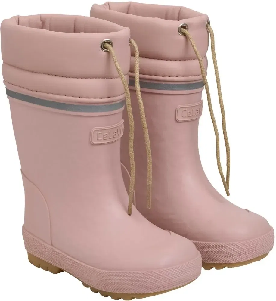 Ботинки зимние с шерстяной подкладкой Thermal Wellies Celavi, розовый