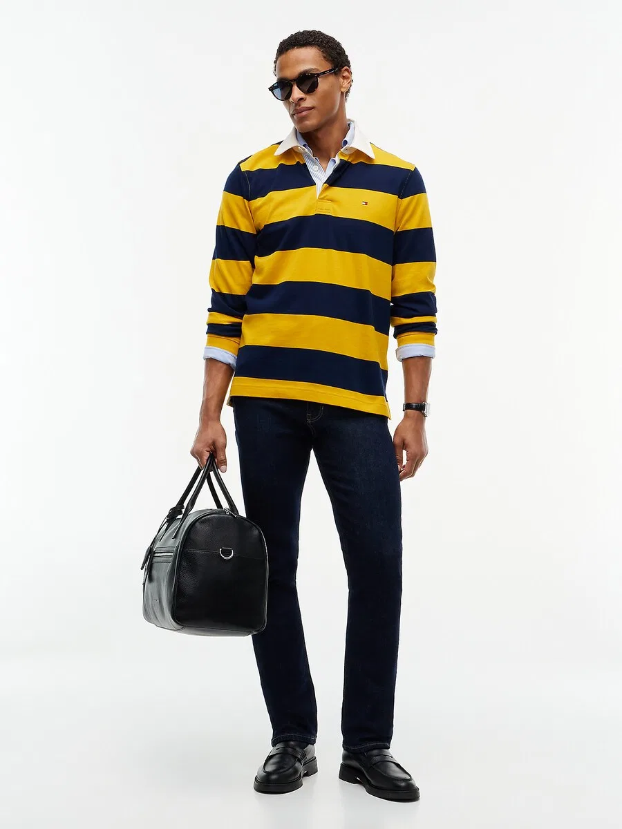 Толстовка TOMMY HILFIGER желтого и черного цвета — фото 4