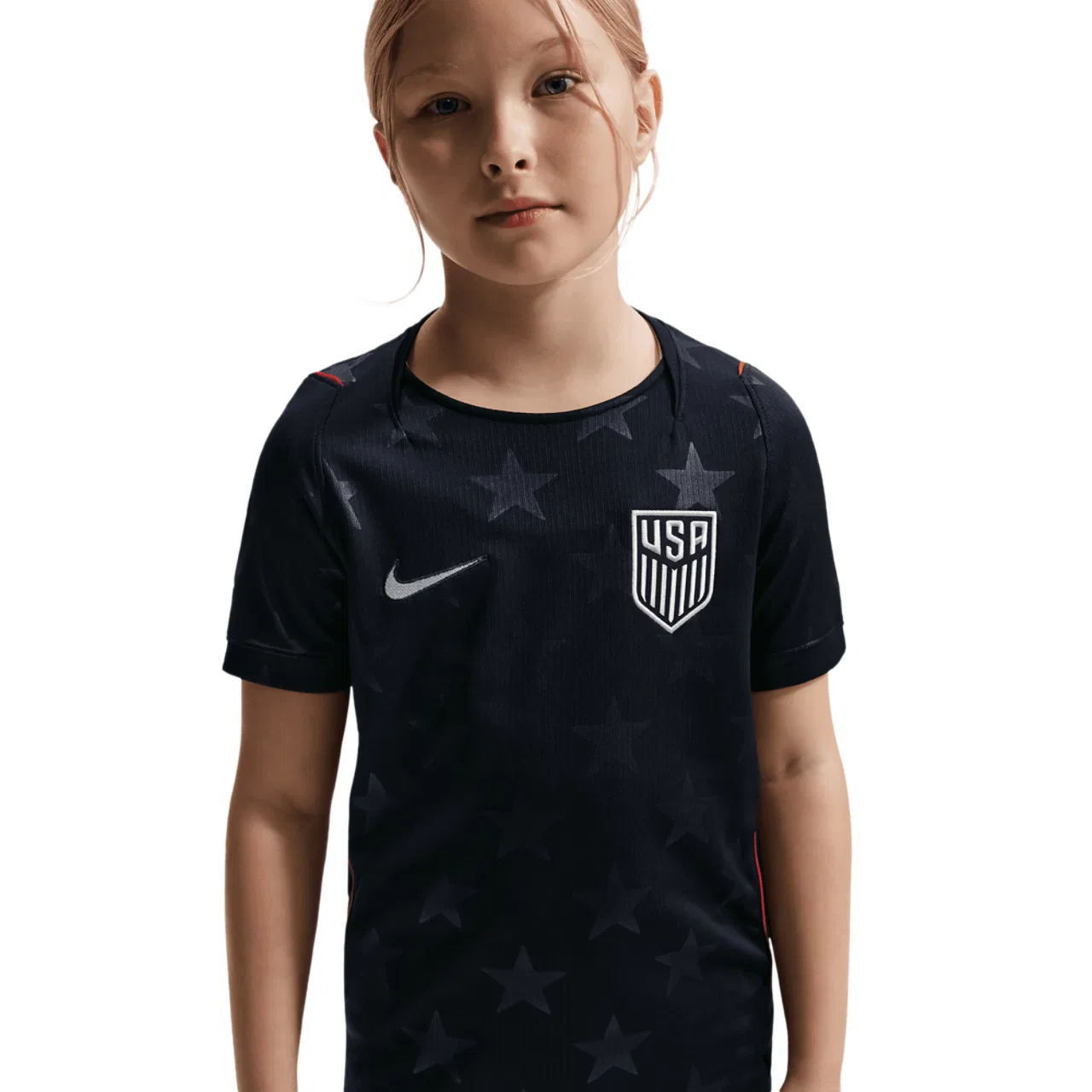 Футболка для мальчиков Dri-FIT USA Stadium Jersey Nike, серебристый/темно-синий — фото 3
