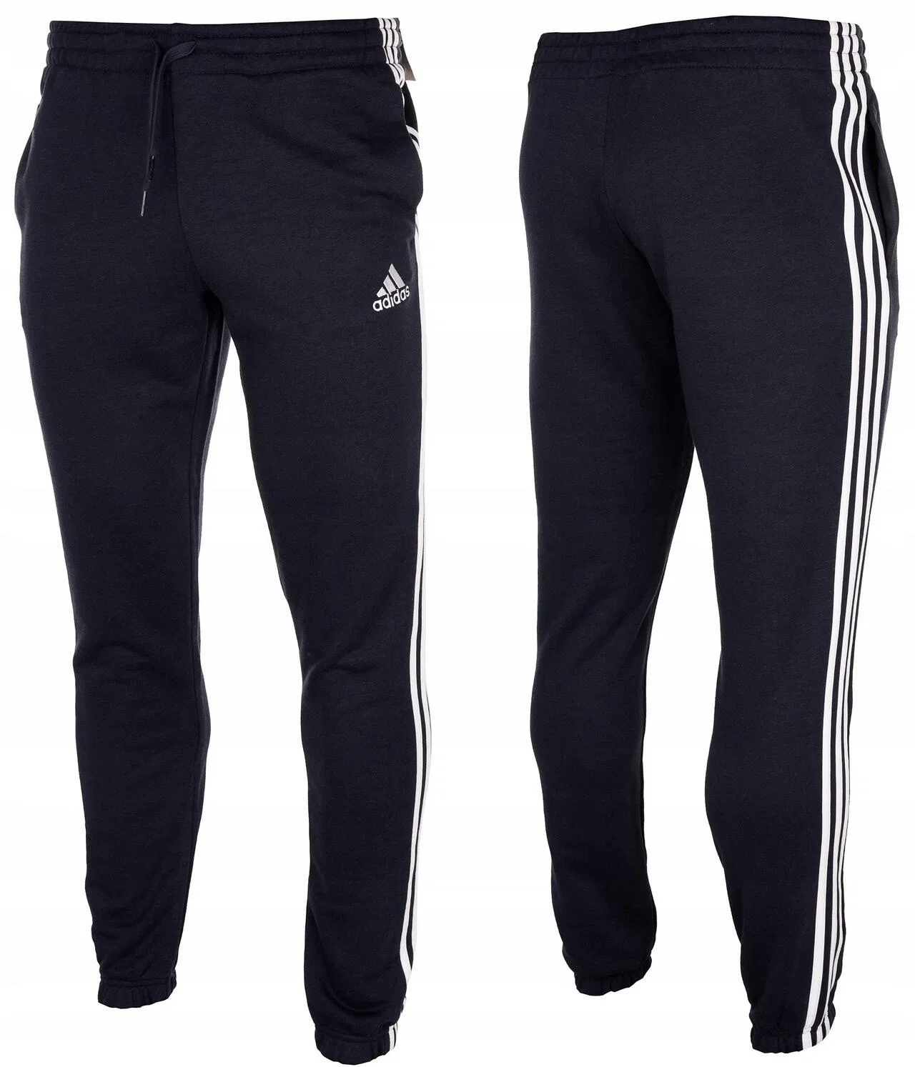 Мужские спортивные брюки с 3 полосками Essentials Tapered Elastic Cuff 3 Stripes Pant Adidas, Jeansblau