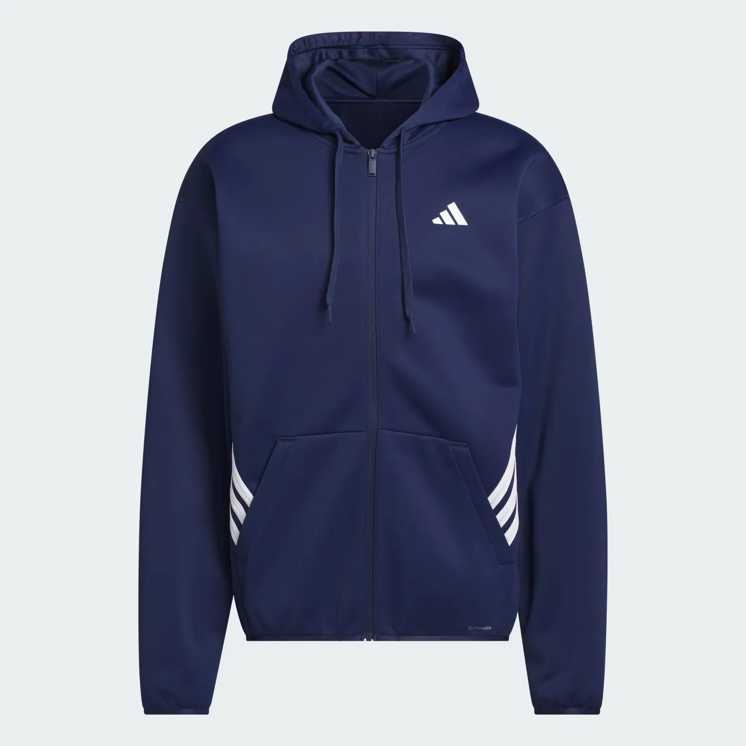 Мужское худи на молнии с технологией Climawarm Crazy Warm Adidas Performance, темно-синий/белый — фото 4