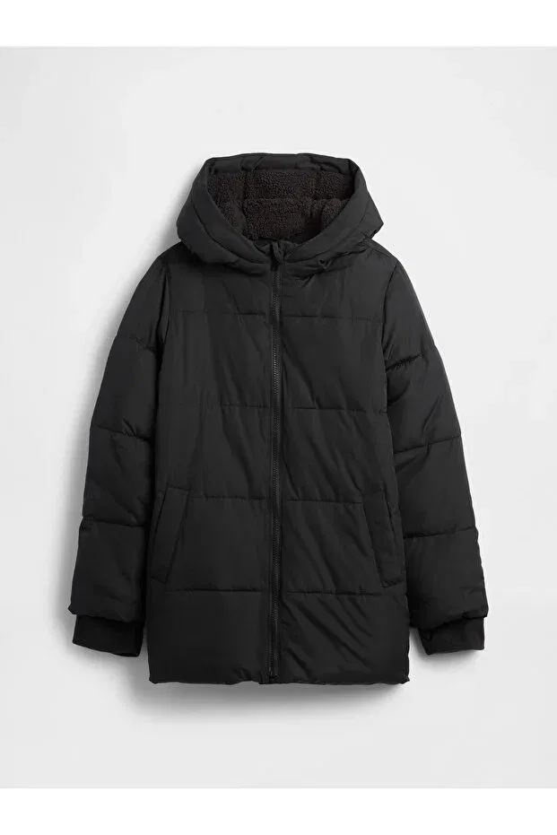Детское зимнее пальто-пуховик с длинным рукавом Basics Gap, Black
