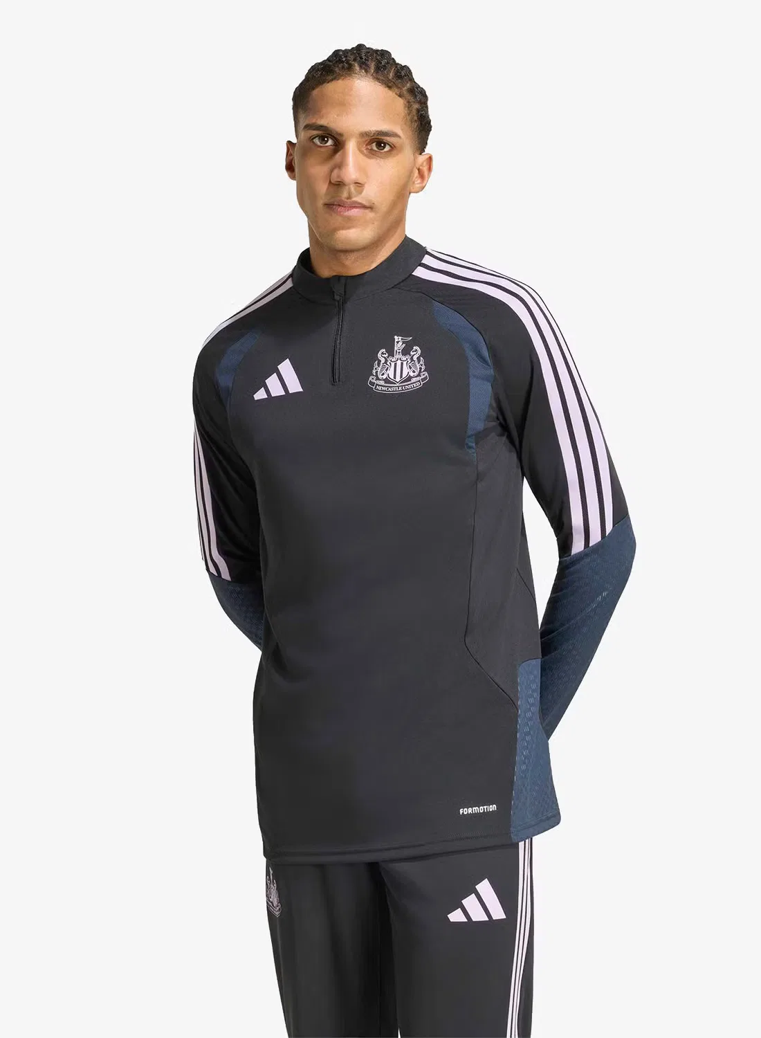 Куртка на молнии с логотипом Newcastle United Adidas, черный