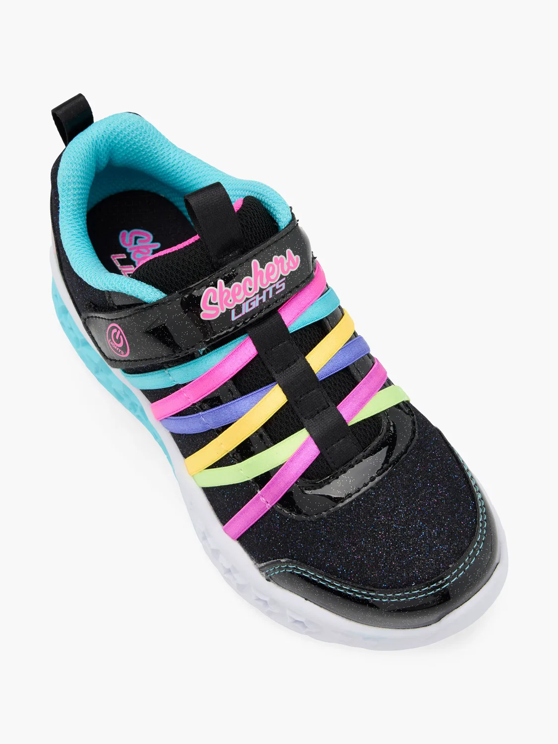 Детские кроссовки со светодиодами Skechers Shimmer Star Lights, черный — фото 2