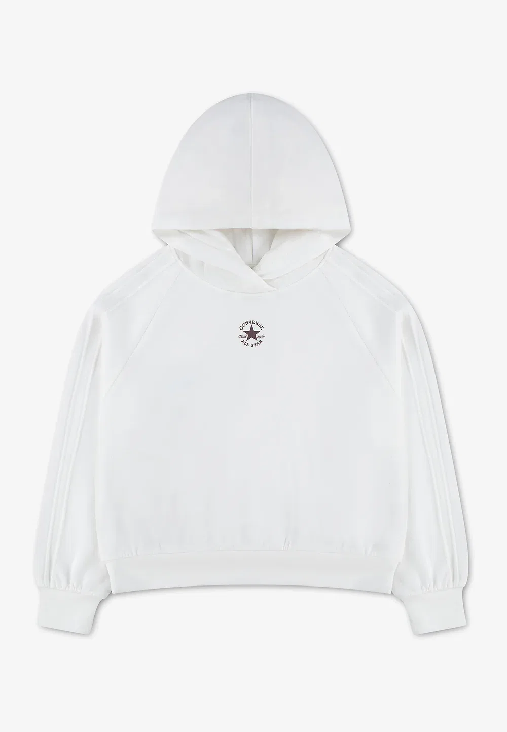 Худи с декоративными складками - худи Converse, Vintage White