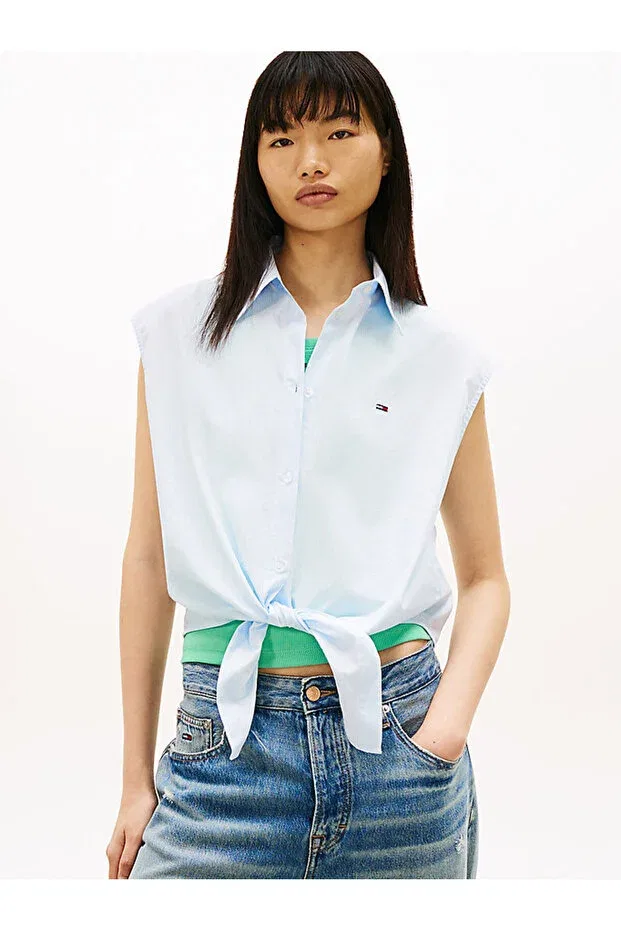 Женская рубашка с принтом Tommy Hilfiger, Blue - Pink