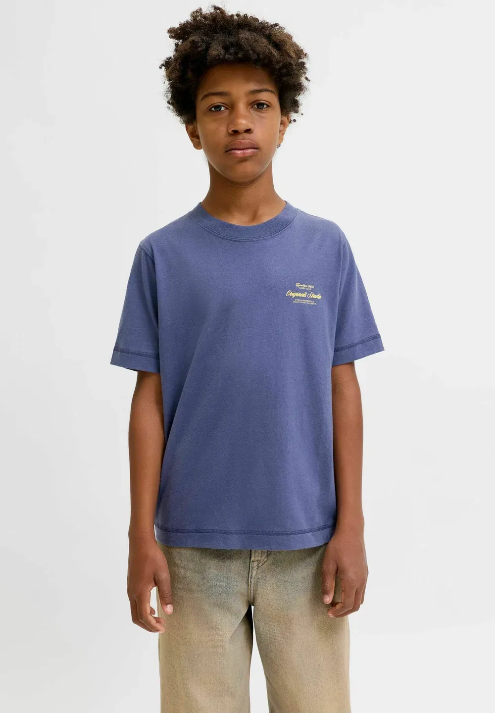 Jornorrebro typo tee ss crew neck sn jnr - print t-shirt Jack & Jones Junior, Crown Blue — фото 2