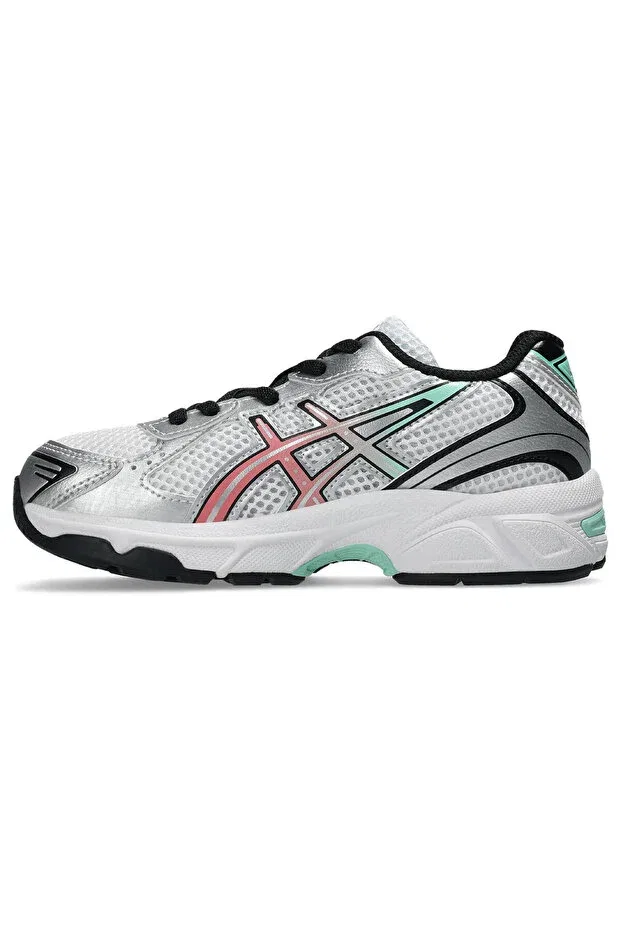 Детские кроссовки для девочек с принтом Gel-1130 ps kids running shoes 1204a170-105 Asics, White — фото 2