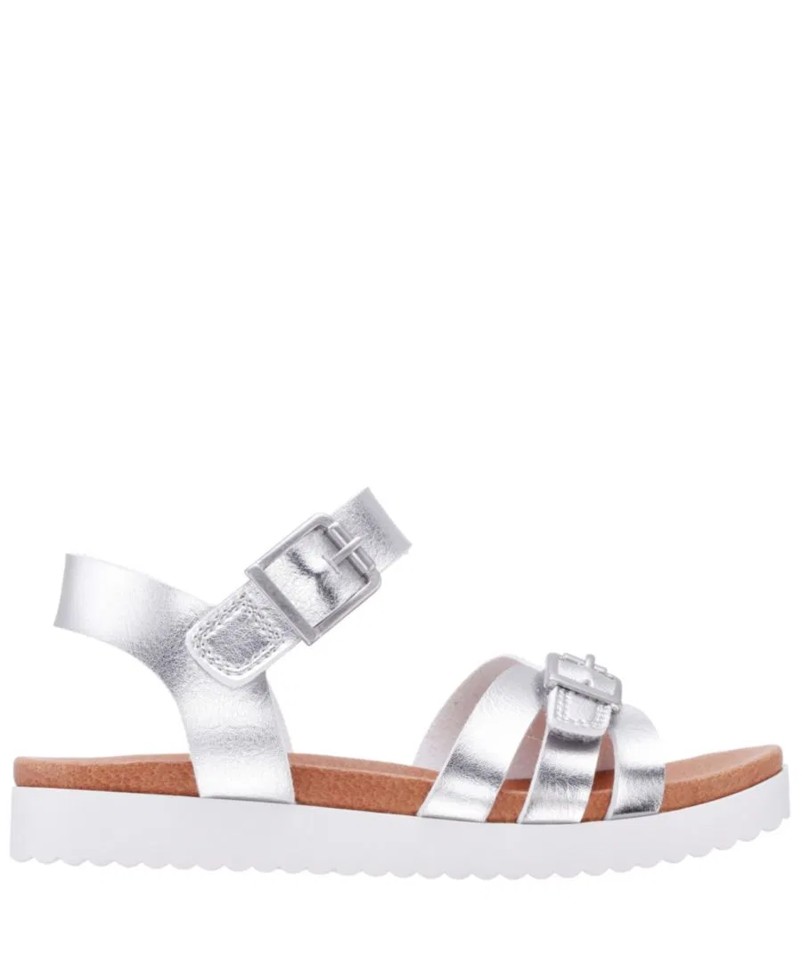 Балетки с регулируемой пряжкой Lacey Metallic Nina, Silver — фото 2