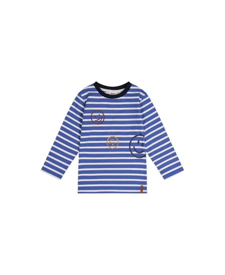 Футболка с длинным рукавом Varsity League Deux par Deux, Blue And White Stripes