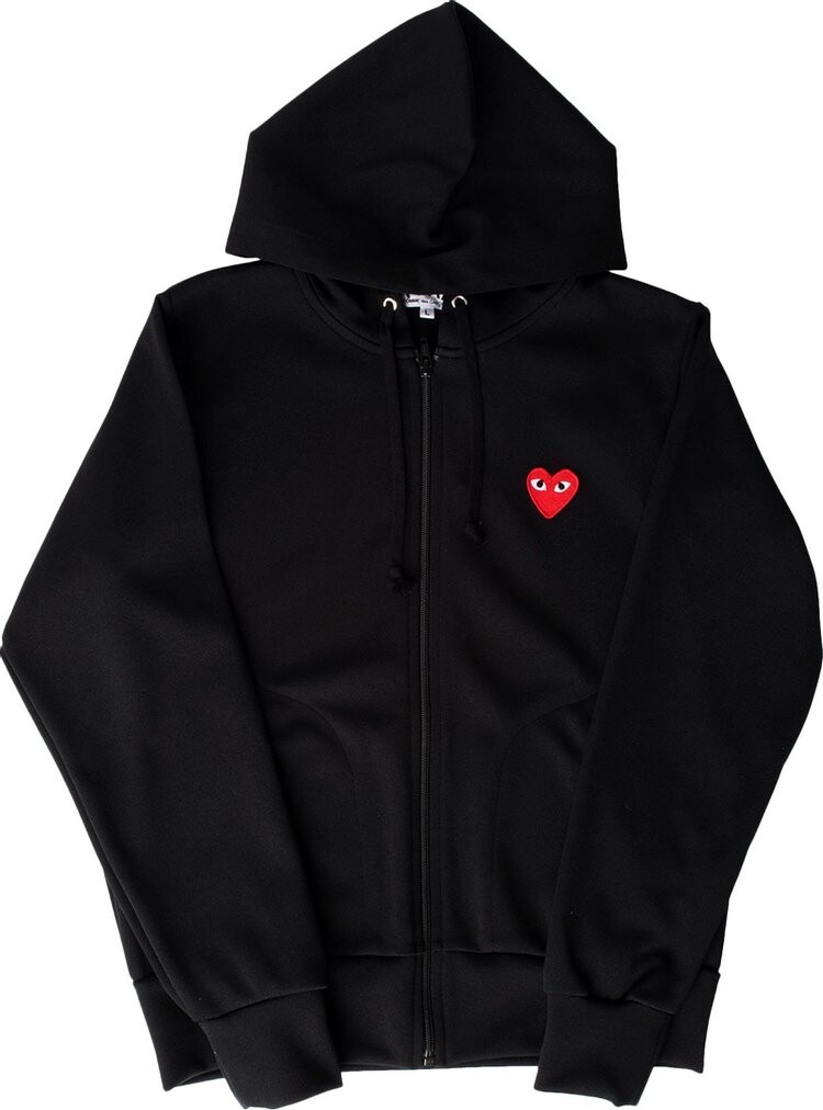 

Худи Comme des Garçons Play Zip Up Hoodie With Red Heart 'Black', черный