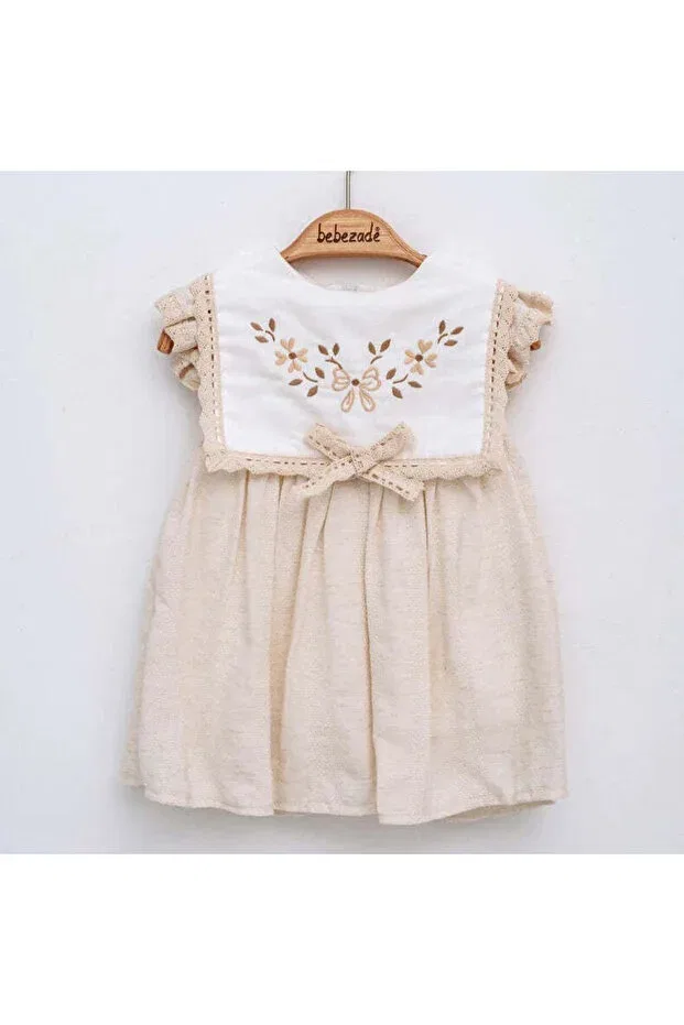 Детское платье для девочек с коротким рукавом Pufien, Beige