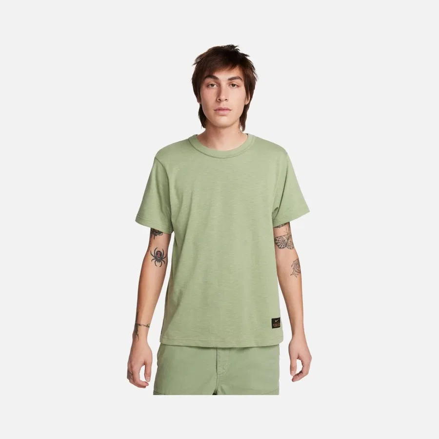 Футболка с коротким рукавом из хлопка Nike Life FN2645-386, Зеленый