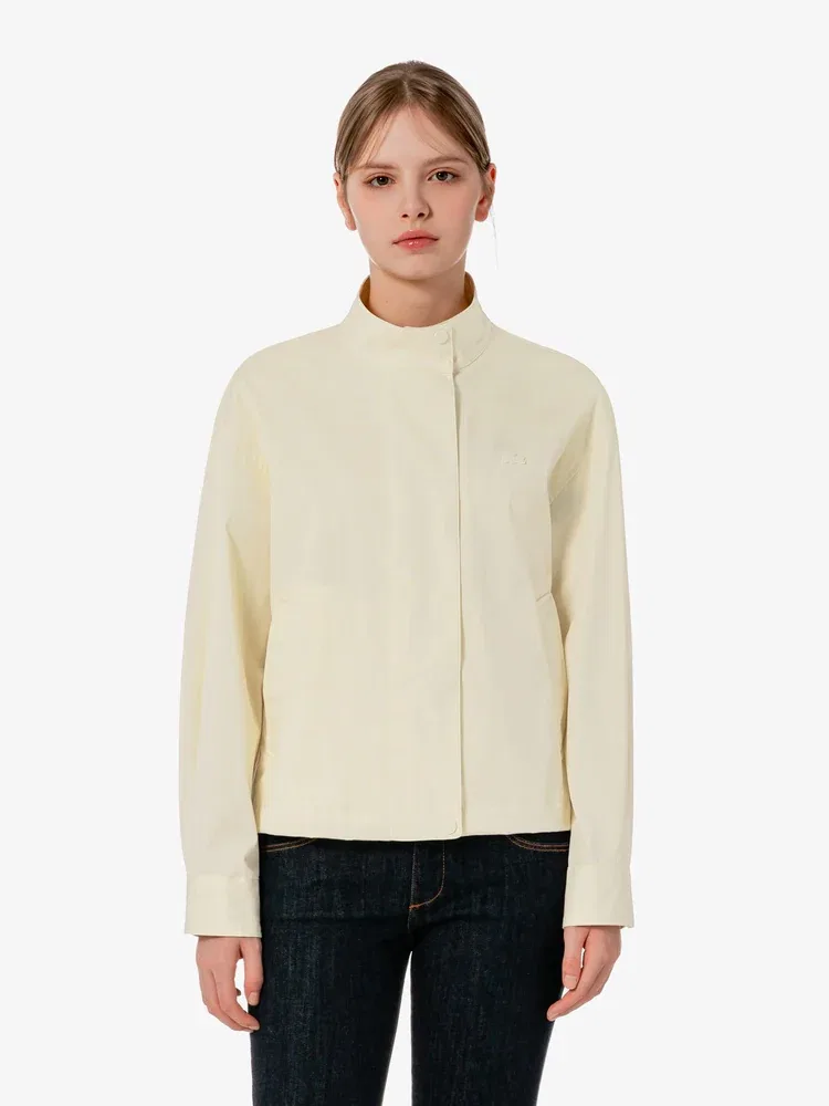 Куртка женская LACOSTE с высоким воротником, Ivory