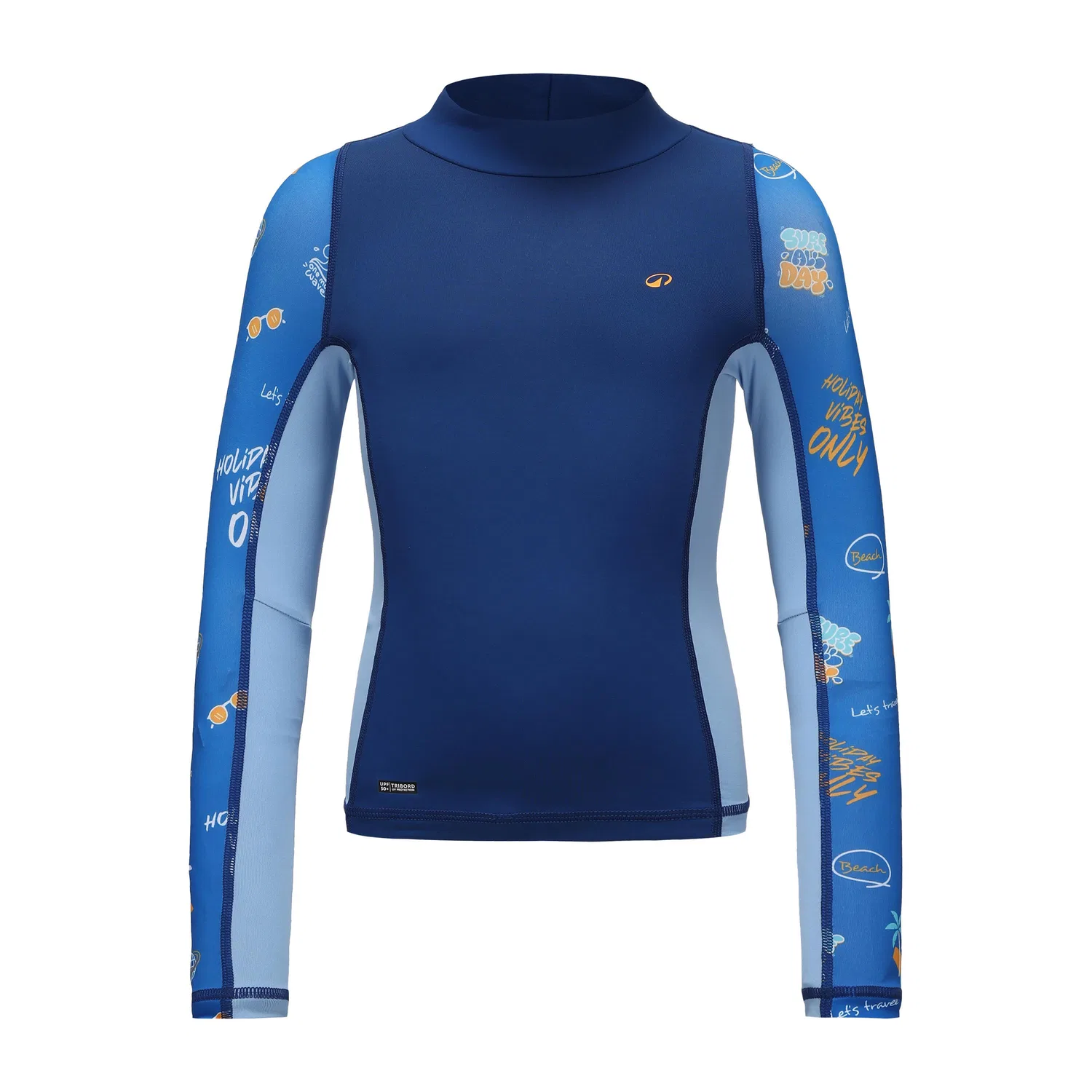 Детская футболка с круглым вырезом DECATHLON, Oxford Blue/Blue/Ice Blue