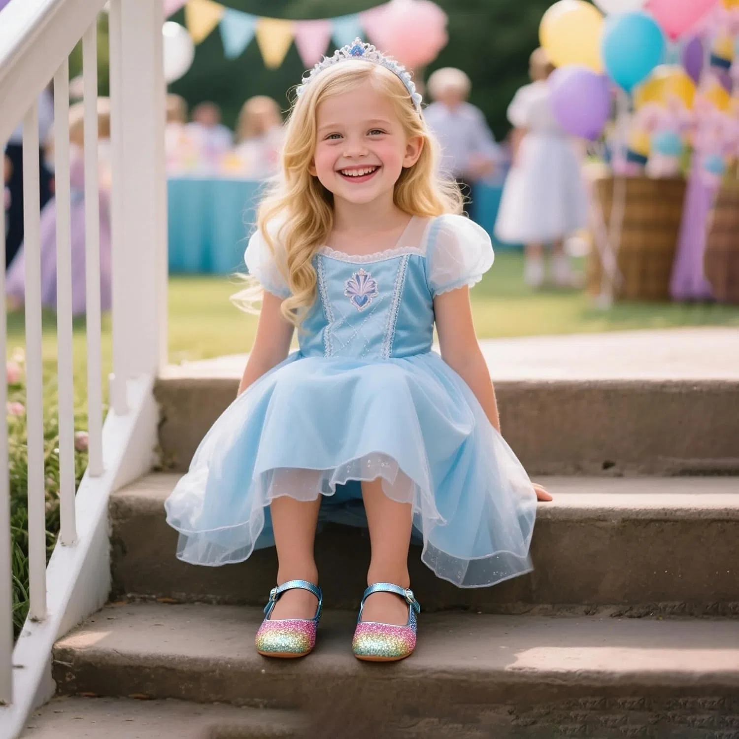 Детские балетки для девочек Mary Jane Ballet Flats THEE BRON, Twinkle Rainbow — фото 2