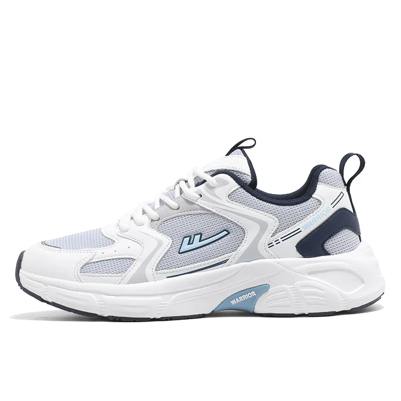 Детские кроссовки Chunky Sneakers с принтом WARRIOR, White Gray Dark Blue