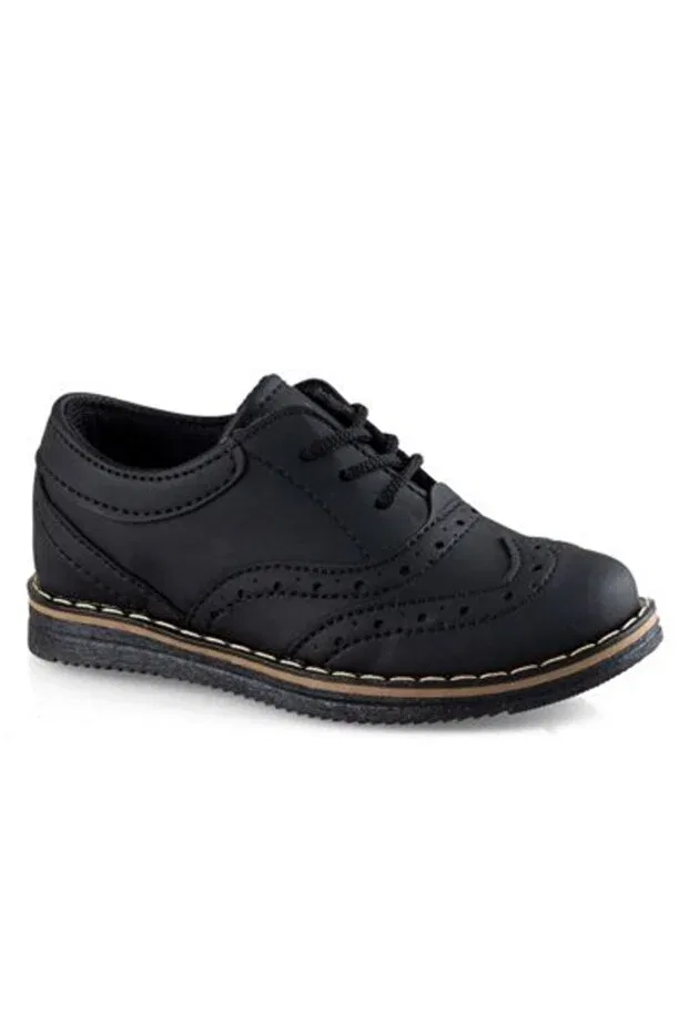 Детские повседневные ортопедические туфли на шнуровке Magic Shoes, Black Mat