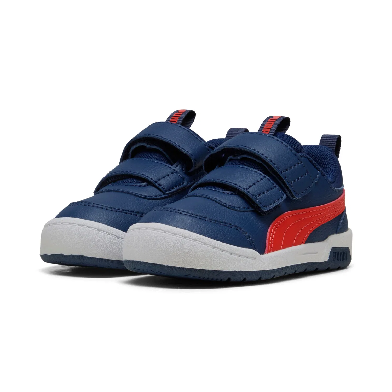 Детские кроссовки с кожаным верхом PUMA, Persian Blue-Fierce Red