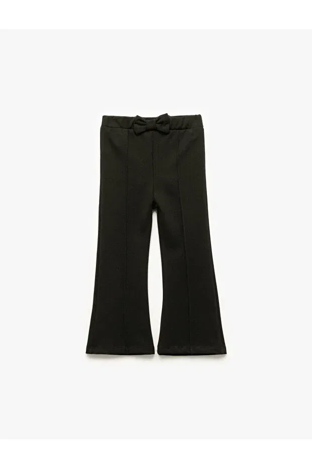 Детские леггинсы для девочек с завязкой бантом Koton, Black