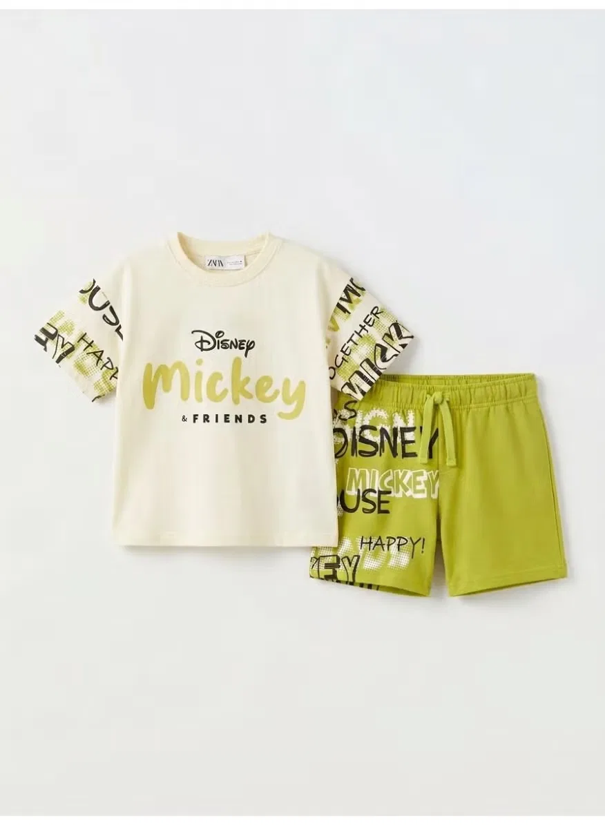 Комплект футболка и шорты с принтом Disney Mickey & Friends Zara