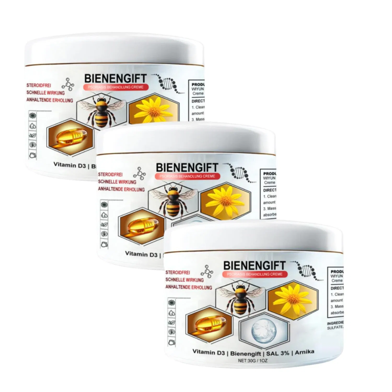 Крем для тела Bee Venom Multisymptom Treatment, 30 г, 3 Pieces Generisch