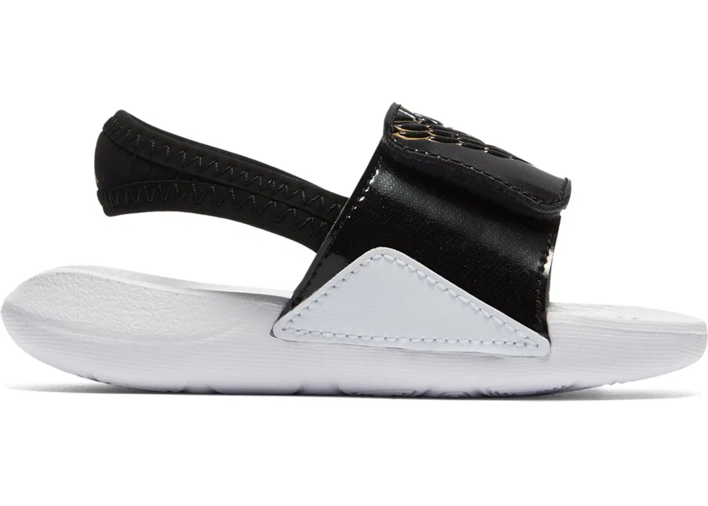 Детские шлепанцы Jordan Hydro 7 Slide, Black/Metallic Gold-White