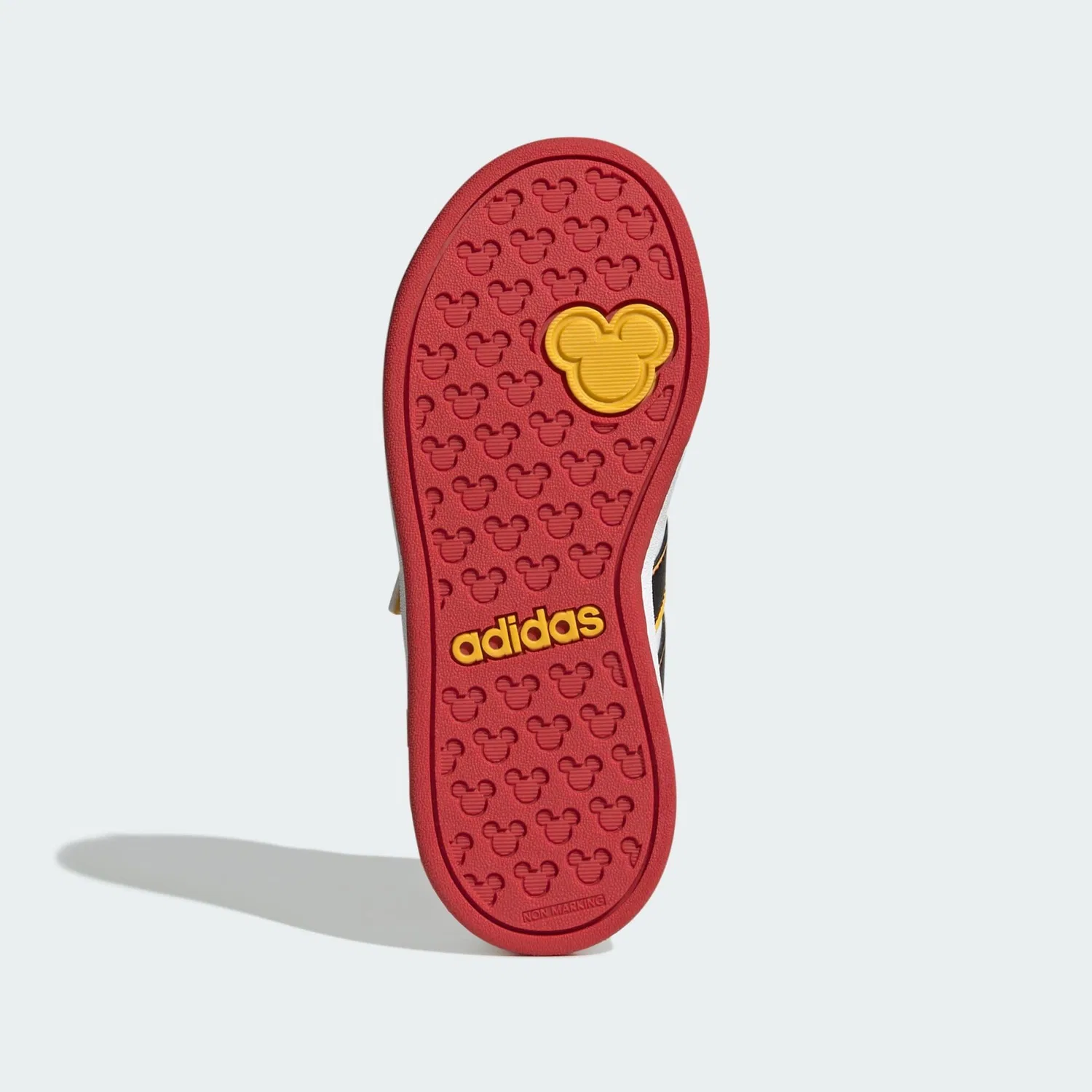 Детские кроссовки с принтом Micky Maus Grand Court Adidas, Weiss Schwarz Gold — фото 3