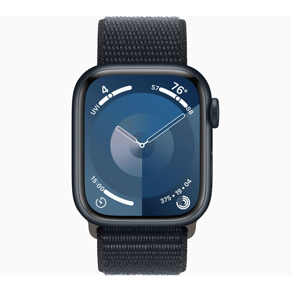 Умные часы Apple Watch Series 9 (GPS), 41мм, Midnight Aluminum Case/Midnight Sport Loop - Onesize — фото 2