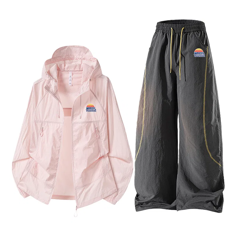 Детский комплект спортивной одежды с длинным рукавом MostwantedLab, Firework Pink+Dark Gray