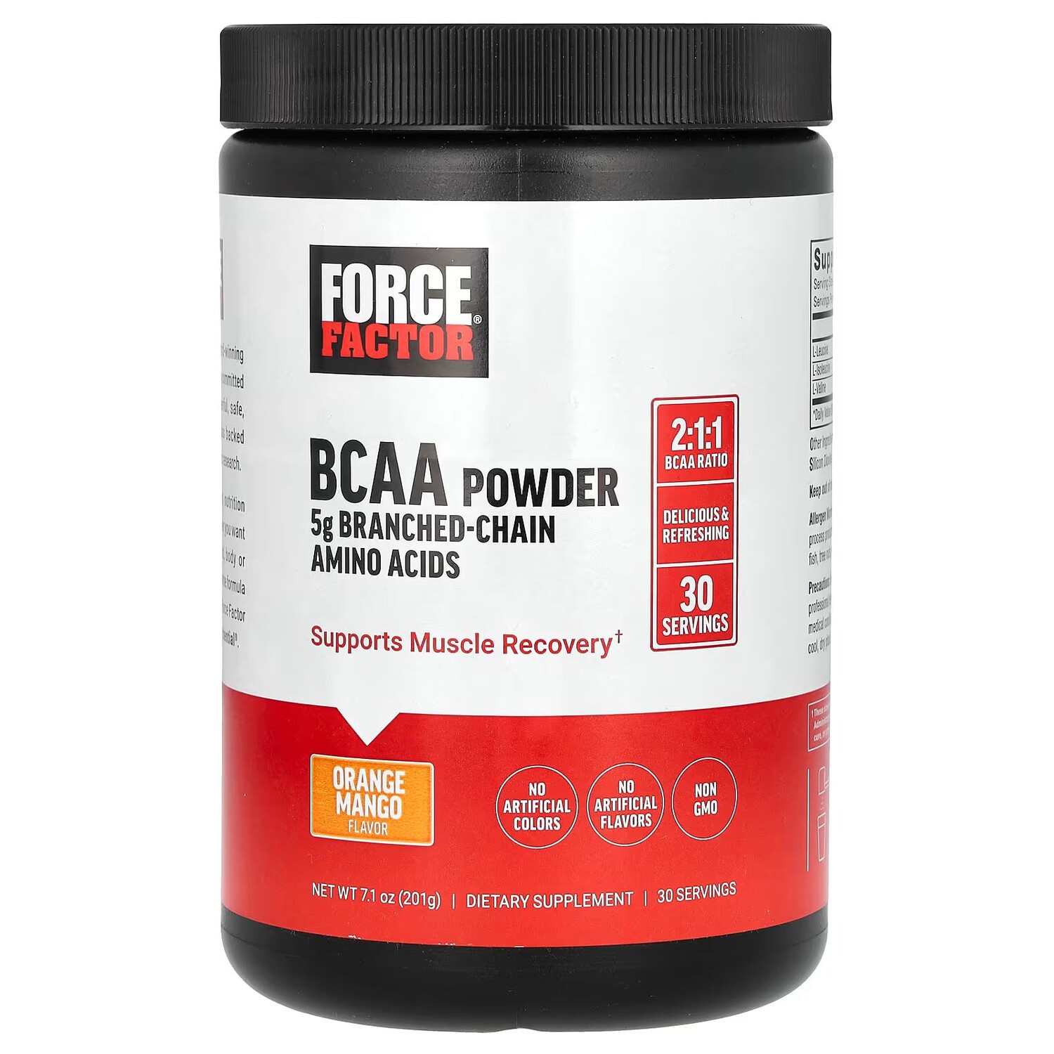 

Порошок BCAA, апельсин и манго, 7,1 унции (201 г) Force Factor