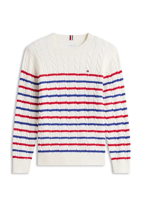 Свитер в полоску Tommy Hilfiger, слоновая кость — фото 4
