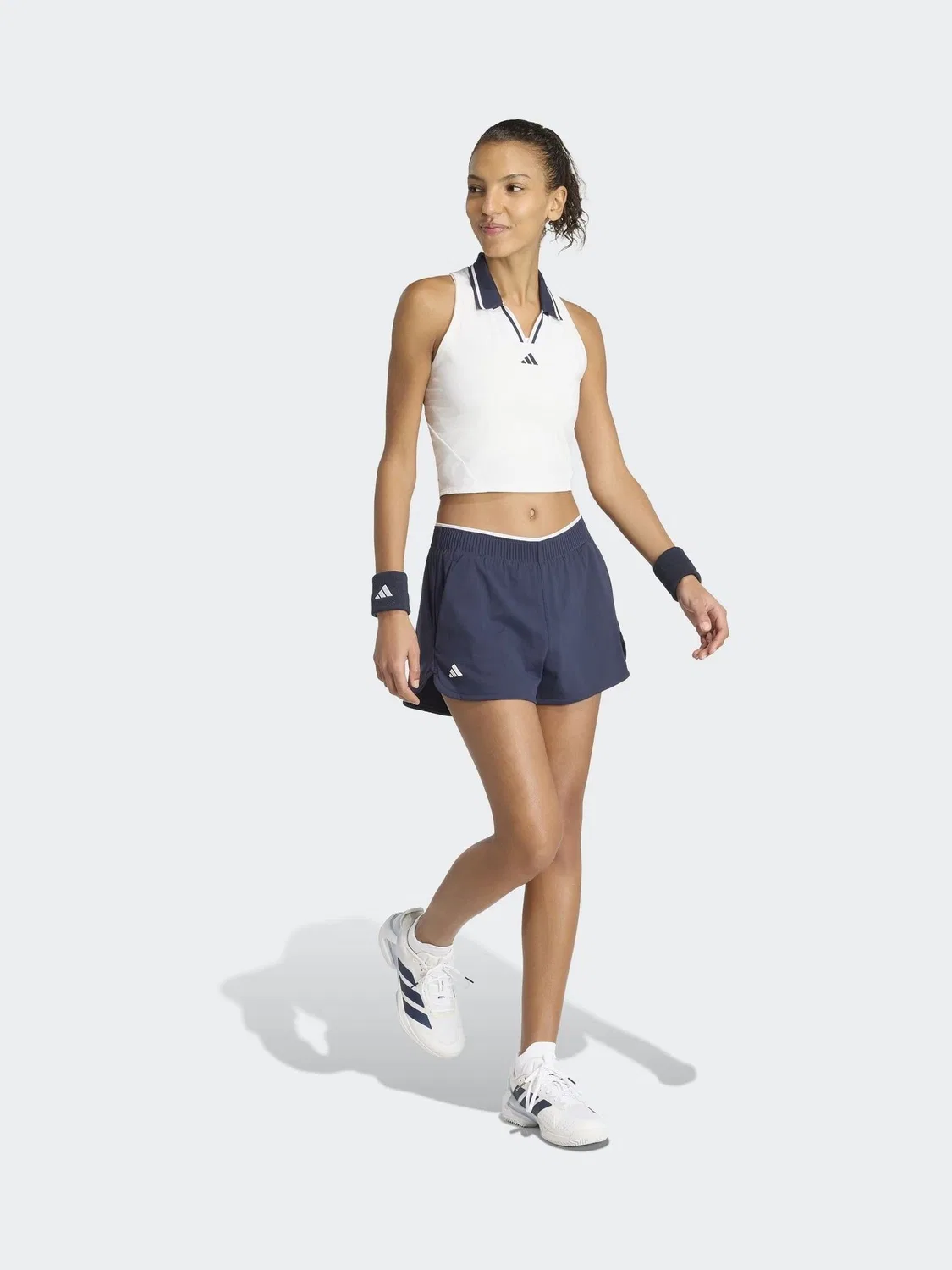 Топ теннисный Crop Tank Pro adidas, белый — фото 3