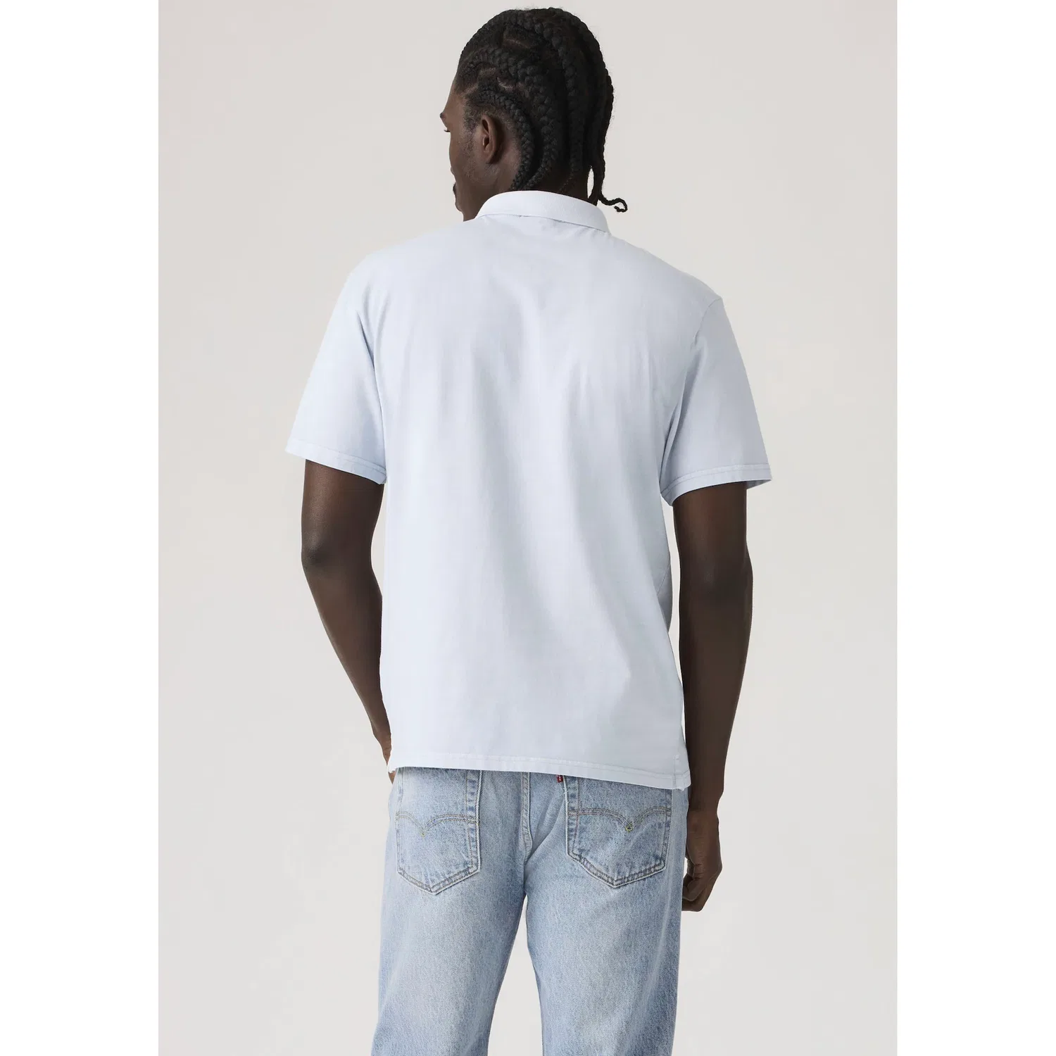 Мужское поло с логотипом Levi's, Garment Dye Niagara Mist — фото 3