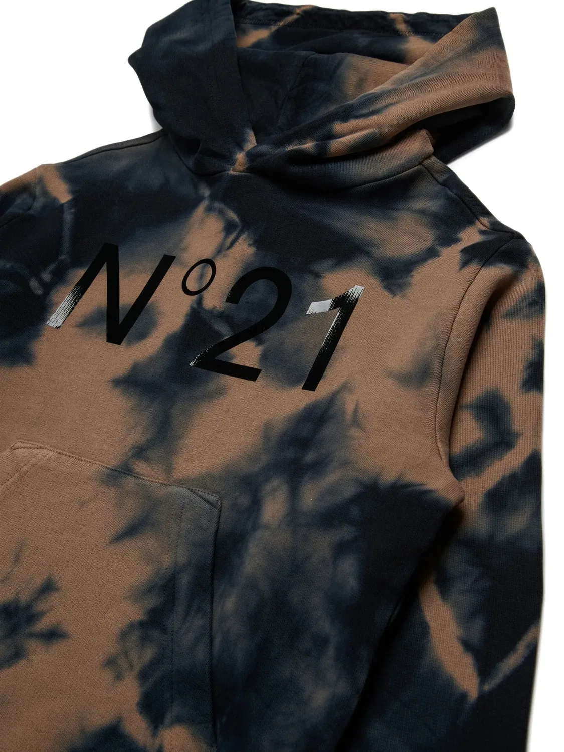 Худи сTie-Dye принтом Nº21, коричневый — фото 2