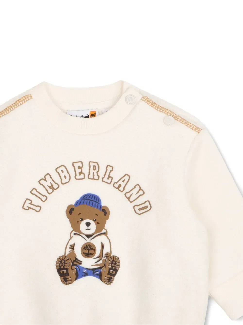 Свитер с принтом Timberland Kids, бежевый — фото 3