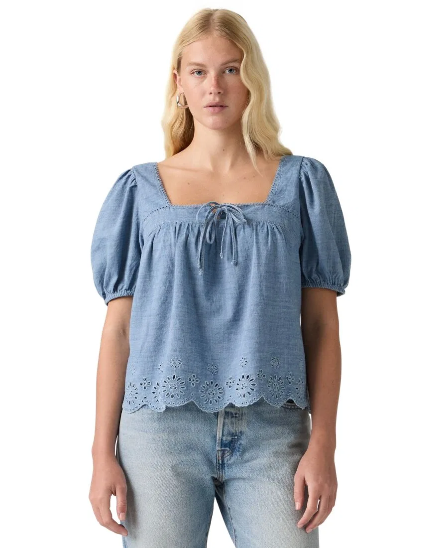 Блуза с коротким рукавом и вырезом Darling Levi's, Breezy Blues