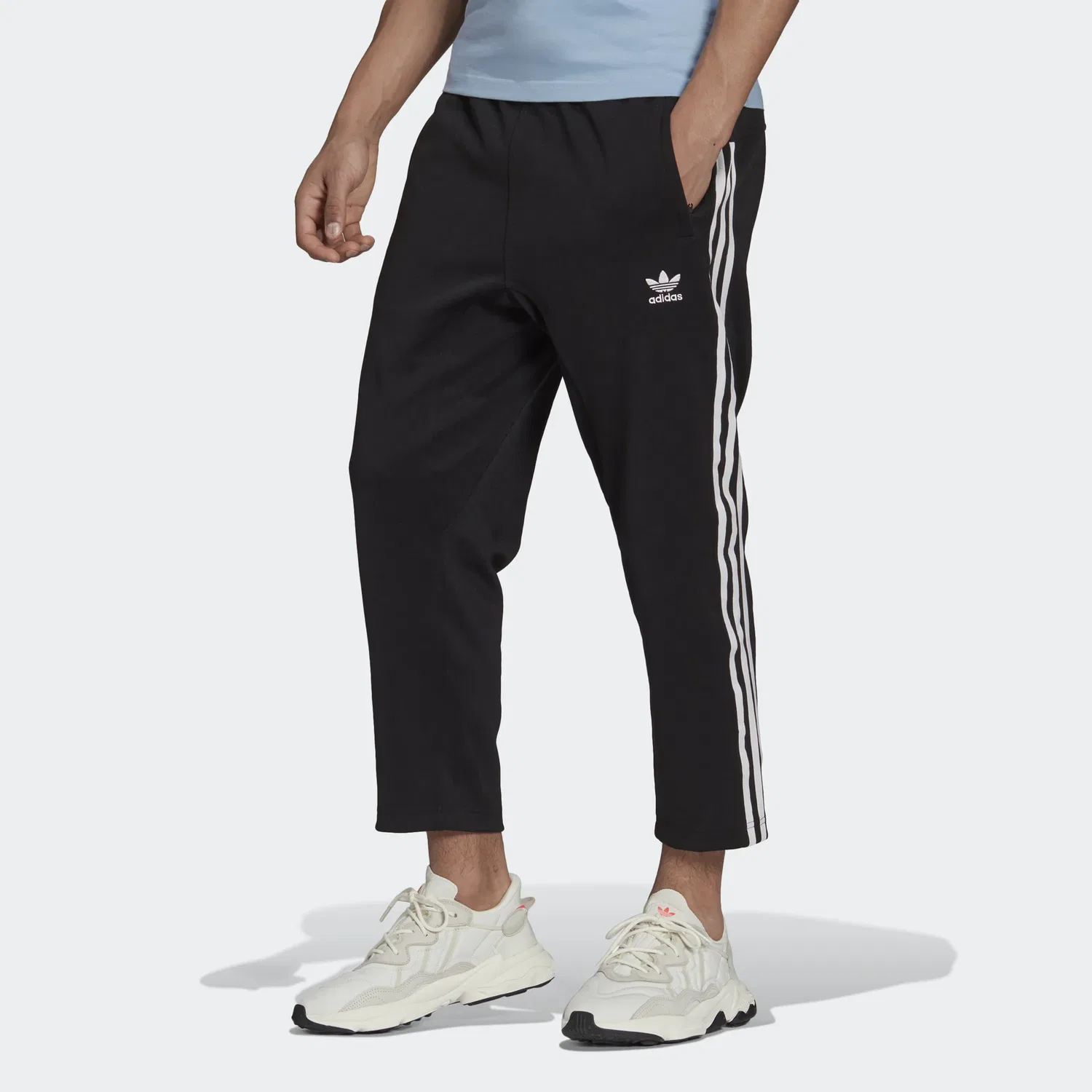 Мужские трикотажные штаны с логотипом Adidas Originals, Black — фото 3